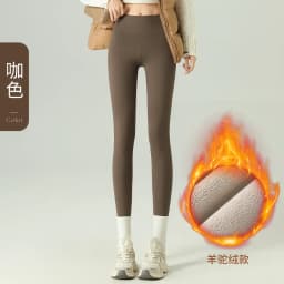 Fashion High Waist Slim Shark Pants Women Autumn Winter Fleece Lined Thermal Leggings Woman Elastic Soft Ankle-Length Yoga Pants