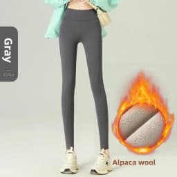 Fashion High Waist Slim Shark Pants Women Autumn Winter Fleece Lined Thermal Leggings Woman Elastic Soft Ankle-Length Yoga Pants