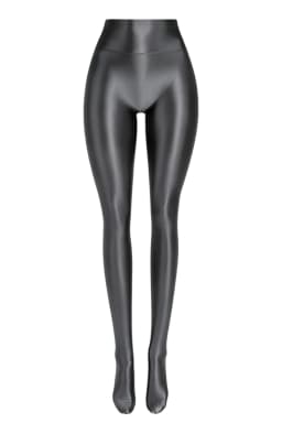 MJINM Women Oil Smooth Glossy Front Seamless Pantyhose Fitness Yoga High Waist Tight Wetlook Opaque Leggings Elasticity Jeggings