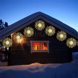 LED Christmas Firework Fairy String Lights Outdoor 5/10PCS Exploding Star Garland Light for Wedding Party Garden Courtyard Decor