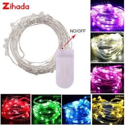 LED String Light Copper Wire Fariy Light, Battery Operated Garland Decoration Lights 2M 20LED 4M 40LED Wedding Christmas Light