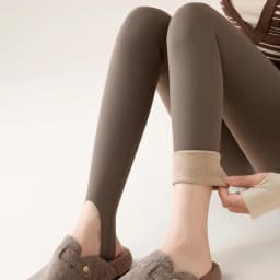 Women's High Waist Fleece Lined Leggings Winter Thick Warm Footed Shark Pants Skinny Long Trousers Outer Wear Thermal Leggings