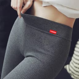 High Waist Nine Points Women's Tight Fit Elasticity Base Layer Pants Grey Slimming Korean Style Outwear Autumn New Arrival