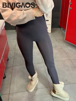 BIVIGAOS New Autumn Winter Cashmere Matte Sharkskin Leggings Women High Waist Tight Fitting Sexy Slim Velvet Warm Leggings
