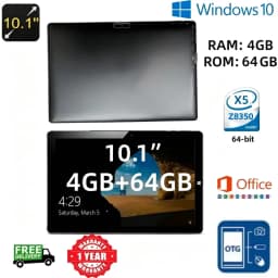 64-bit 10.1 INCH Windows 10 Tablet 4GB/8GB RAM 64GB/128GB ROM Intel Atom X5-Z8350 CPU Dual Core 1280*800 IPS WIFI Bluetooth4.0