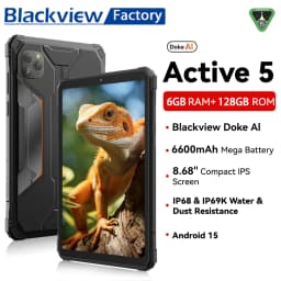 Global version Blackview Active 5 8.68'' Rugged Tablet PC Unisoc T615 Octa Core 6GB+128GB Smartphone 6600mAh Tablets Android 15