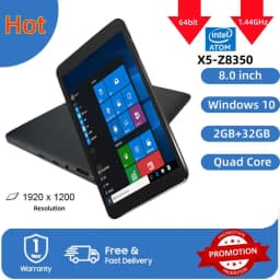 Hot Sales 64-bits 8 Inch Windows 10 Tablet PC Intel Atom Z8350 CPU Quad Core 4000mAh 2GB RAM 32GB ROM 1920 X1200 IPS Dual Camera