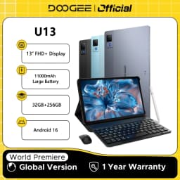 DOOGEE U13 Tablet Android 16 PC Gemini AI 13'' FHD+ Screen 32GB RAM 256GB 11000mAh Large Battery 7.5mm Ultra-thin Smart Pad