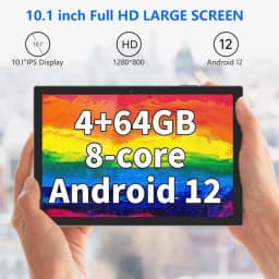 New 10.1“ Android 12 Tablet UNISOC SC9863A Quad-Core CPU 4GB RAM 64GB ROM Dual Cameras 1280 X 800 IPS 8000mAh