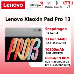 New Lenovo Xiaoxin Pad Pro 13 Tablet 2026 Snapdragon 8s Gen4 13'' 144Hz LCD Screen TB376FC 10200mAh Xiaoxin Pad Pro 12.7 TB375F