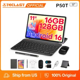 Teclast P50T Tablet Set Tablet 11 Inch Unisoc T7250 Android 16 90HZ Refresh Rate Tablets Octa-Core Max 16GB RAM 128GB ROM 8000mAh Battery Lightweight