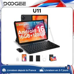DOOGEE U11 Android 16 Tablet 11'' Ultra-clear 90Hz Display 4GB RAM 128GB ROM 8580mAh Battery Dual Speaker Supports Widevine L1