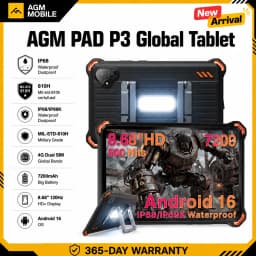 AGM PAD P3 Global Tablet 8.68" Pad PC 120Hz 6GB RAM 128GB ROM Pad PC Android 16 7200mAh MAh Battery 4G LTE Tablet With Stand