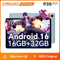 Teclast P35 10.1" Tablet Android 16 16(3+13)GB RAM+32GB ROM Support 2TB TF Expandable Lightweight 6000mAh Battery Tablets TDDI Full Lamination Gaming Tablet