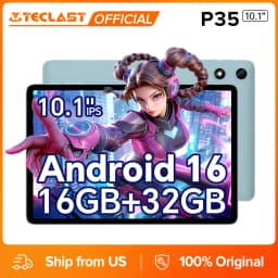 Teclast P35 10.1' Tablet Android 16 3GB (+13GB Virtual) 32GB Lightweight 6000mAh Battery Tablets TDDI Full Lamination with Case Keyboard Stylus