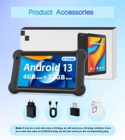 Paitanry Q99 7 Inch Global Business Tablet WiFi Only Android Tablet for Office Meeting Use Shockproof Silicone Case Included