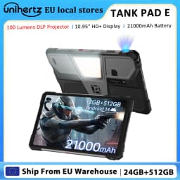Unihertz TANK PAD E 8849 Tablet Rugged Projector Tablet Android 512GB 120Hz 24GB Smartphone Pad 10.95 inch 21000mAh 50MP 2025