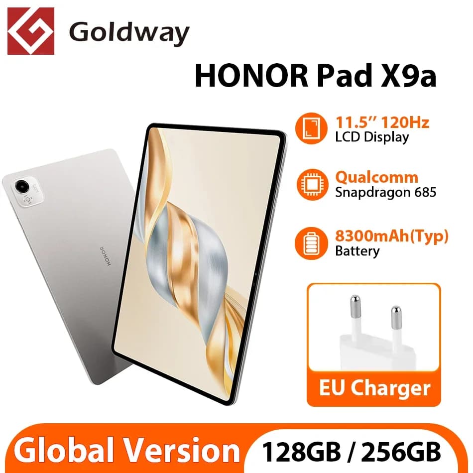 Global Version HONOR Pad X9a Wifi Snapdragon 685 11.5'' 120Hz LCD Display 8MP Camera 8300mAh Battery Android 15 Tablet PC