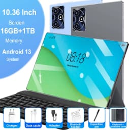 Practical Daily Use Tablet 16GB RAM 1TB ROM 10 Core Android 13 12000mAh Battery 16MP+32MP Camera 5G WiFi For Reading E‑books And Watching Short Videos