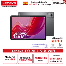 Global ROM Original Lenovo Tab M11 K10 11” 90Hz Display Android 13 L1 MediaTek Helio G88 8GB/128GB 7040mAh Battery Tablet 2025