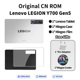 Lenovo Legion Y700 Gen5 TB323FU AI Gaming Tablet Snapdragon 8 Elite Gen5 8.8' 3K 165Hz Screen 9000mAh 68W Charging Android