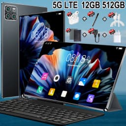 2026 Light Tablet 10.36 Inch 4K Hd Ips 14 Core Snapdragon 8 Gen2 Pure Android 13 Global Version 12Gb+512Gb 20000Mah Battery 5g Wifi Bluetooth Wps Gps 16Mp+32Mp Cameras