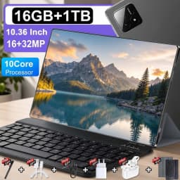 12000mAh Battery Android 13 Tablet 16GB RAM 1TB ROM 16MP+32MP Camera 5G WiFi Portable Tablet Suitable for Daily Entertainment Online Learning Holiday Gift