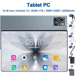 Android 13.0 20000mAh 16GB RAM 1TB ROM 5G Pad 10.36 inch Tablet Android Wifi 14 Core Tablets PC Network Global GPS