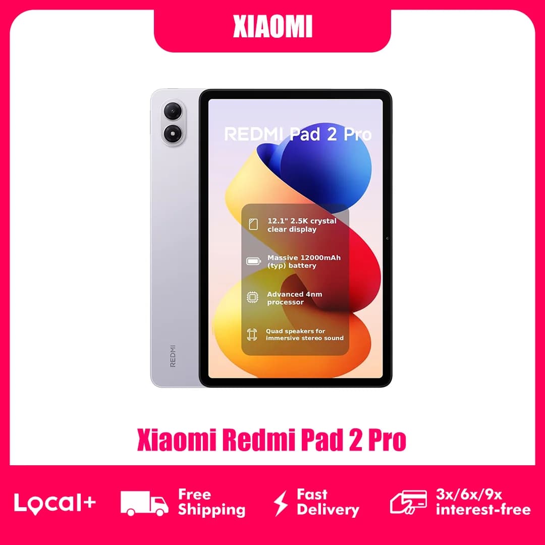 Xiaomi Redmi Pad 2 Pro 12.1" 2.5K Display 6GB/128GB 8GB/256GB 12000mAh Battery Snapdragon 7s Gen 4, Android 13 Wi-Fi 6 Tablet