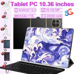 5G Global Version Pad 120000mAh 16MP+32MP 10.36 Inch Android 13 16GB+1TB  WPS+5G WiFi Bluetooth Dual SIM Phone Call Tablet
