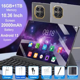 Android 13 Portable Tablet 10 Core 20000mAh Battery 16GB RAM 1TB Storage 16MP+32MP Dual Camera 5G WiFi Suitable for Student DailyAndroid 13 Portable Tablet 10 Core 12000mAh Battery 16GB RAM 1TB Storage 16MP+32MP Dual Camera 5G WiFi  Entertainment and Gift