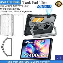 8849 Tank Pad Ultra Unihertz Projector Rugged Tablet 260 Lumens 1080P 23400mAh 5G Android15 Wifi Laser Rangerfinder 32+512GB Dimensity 8200 Phone Smart Tablet Two SIM Cards