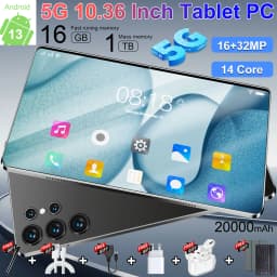 16MP+32MP 16GB+1TB Android 13 5G Global Version Pad 10.36 Inch 20000mAh WPS+5G WiFi Bluetooth Dual SIM Phone Call Tablet