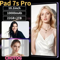 CHOTOG Pad 7s Pro 10000mAh Tab PC 5G Dual SIM Card Tablet 10.1HD Tablets 22GB+2TB Tablet Android 15 Global Version For Children's Tab