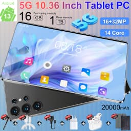 14 core 10.36 inch 16GB 1TB 2026 Global New tablet Android 13 Pad 4K HD 5G WIFI Bluetooth WPS 20000mAh tablets