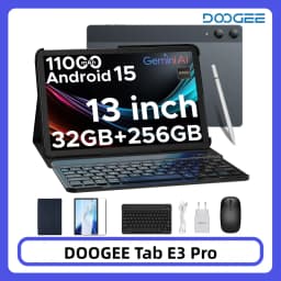 DOOGEE Tab E3 Pro Tablet 32GB+256GB Android 15 Gemini AI 13'' Display 7.9mm Ultra-thin Helio G100 11000mAh Battery Smart Pad
