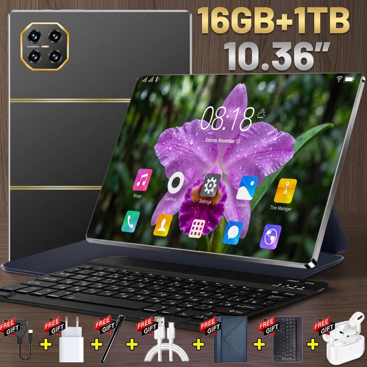 10 Core 2026 New Android 13 Tablet 5G WiFi Portable 20000mAh Large Battery 16GB RAM 1TB ROM 16MP+32MP Camera For Movie Streaming Home Media Player