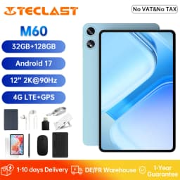 TECLAST M60 AI Table 12″ 2.5K IPS Screen Display 90Hz Android 17 Tablet 32GB RAM (6GB+26GB) 128GB ROM Dual 4G LTE WiFi 8000mAh TLA001