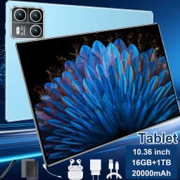 Portable 10.36 Inch Android 13 Global Tablet, 14-Core Powerful Chipset, 16Gb+1Tb Storage Space, 20000Mah Large Capacity Battery, 5g Dual Sim & Wifi, 16Mp+32Mp Hd Dual Cameras