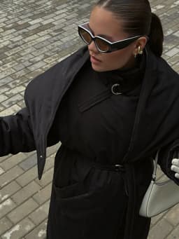 Fashion Women's Shawl Belt Long Cotton Padded Coat Stand Collar Lace Up Zipper Full Sleeve Coats 2026 Winter Lady Warm Jacket