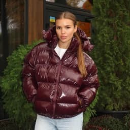 Women's Puffy Cotton Hooded Coats Loose Stand Collar Zipper Pockets Elastic Hem Padded Cropped Coat 2026 Winter Lady Jacket New