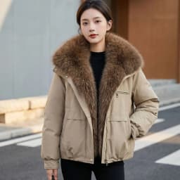 Parkas Women Winter Jacket New Big Fur Collar Pie Overcome Ladies Cotton Clothes Thicke Warm Cotton Padded Jacket Coat Outerwear