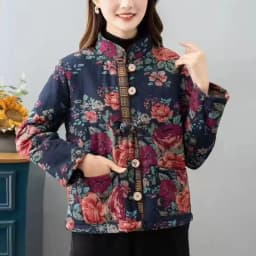 Hot Autumn Winter Arts Style Women Long Sleeve Vintage Short Coat Patchwork Cotton M-5XL Linen Single Breasted Thicken Jackets