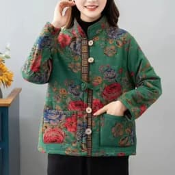 Hot Autumn Winter Arts Style Women Long Sleeve Vintage Short Coat Patchwork Cotton M-5XL Linen Single Breasted Thicken Jackets