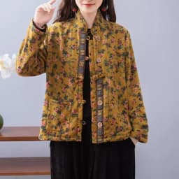 Hot Autumn Winter Arts Style Women Long Sleeve Vintage Short Coat Patchwork Cotton M-5XL Linen Single Breasted Thicken Jackets