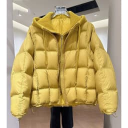 Knitted Hooded Puff Cotton-padded Jacket Women Parkas 2026 New Fake Two Pieces Loose Warm Thicke Cotton Clothes Female Outerwear