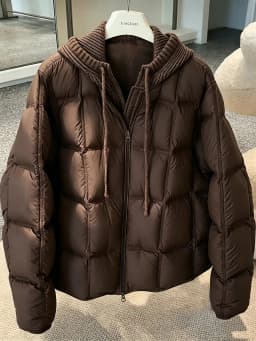 Knitted Hooded Puff Cotton-padded Jacket Women Parkas 2026 New Fake Two Pieces Loose Warm Thicke Cotton Clothes Female Outerwear