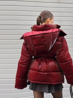Reflective Fabric Hooded Cotton Jacket Woman Lace up Solid Color Loose Zipper Casual Coats Street Chic Women's New Warm Jackets