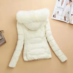 Women Winter Cotton Padded Jacket 2025 New Women Big Fur Collar Cotton Coat Warm Thicken Loose Hooded Parkas Winter Outwear