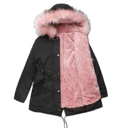New Plus Size Winter Clothes Women's Hooded Faux Fur Jacket Thick Warm Plus Velvet Outwear 2024 Parkas Female Padded Coats